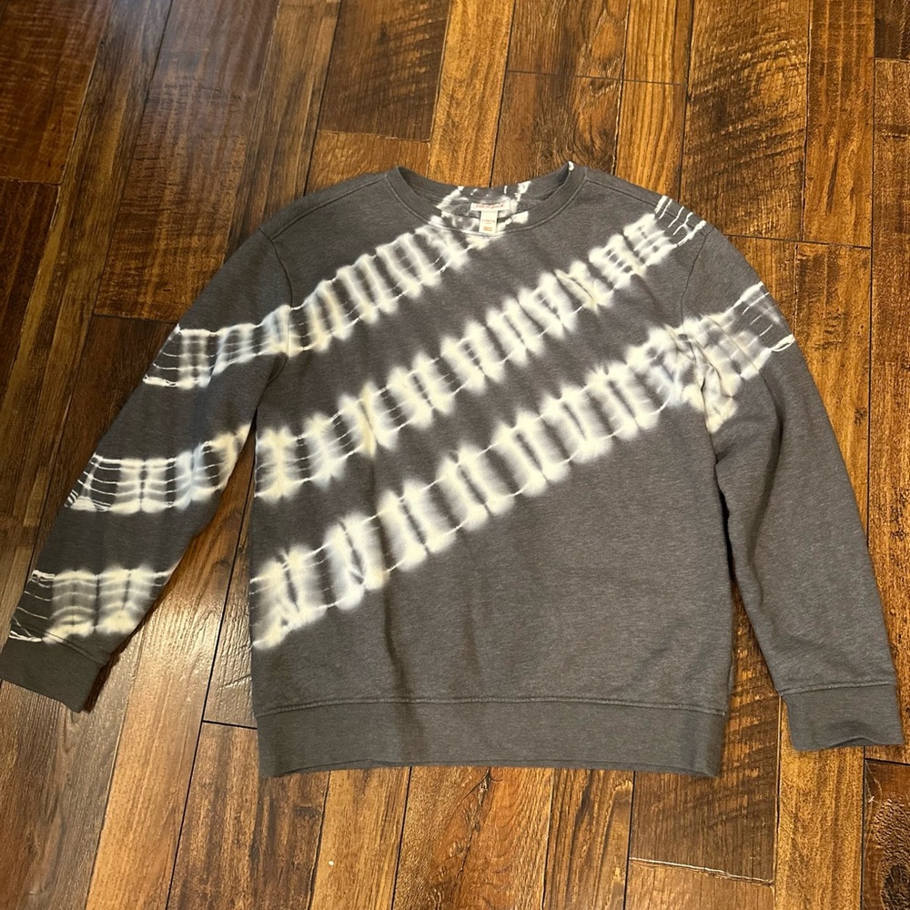 Cat & Jack Gray and White Tie-Dye Sweatshirt